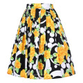 Винтажный Грейс Карин Женская Ретро плиссе хлопок цветочный печать юбка 5 моделей CL010401-3
